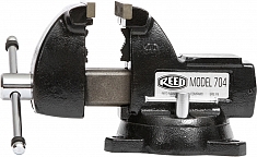 Тиски слесарные поворотные с наковальней Reed 704