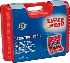 Упаковка клуппа ручного Super-Ego 600 Set Professional 1/4"-3/8"-1/2"-3/4"-1"-1 1/4"-1 1/2"-2" NPT
